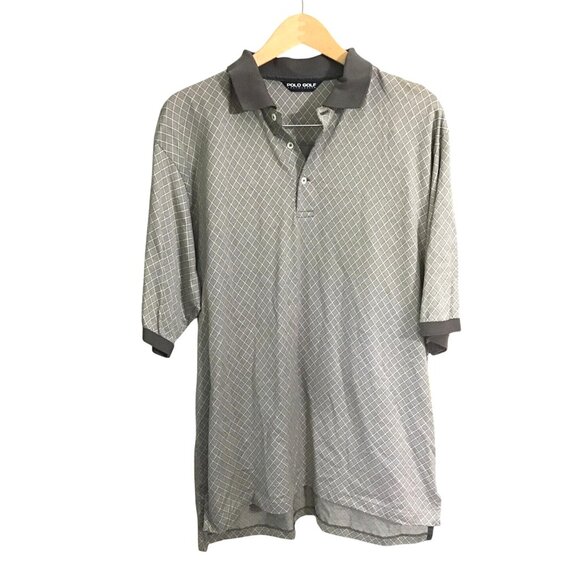 POLO GOLF BY RALPH LAUREN MENS GREY SHORT SLEEVE COTTON POLO SHIRT SIZE X-LARGE - Picture 1 of 6